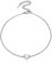 Bracelet Cheville Femme Argent Chaîne Cheville Réglable avec Coeur Charm Initiale Lettre T Bijoux Accessoire d'Été