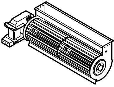 Ventilatore tangenziale x stufe serie 2000 19 W ORIGINALE Montegrappa cod.1040120001