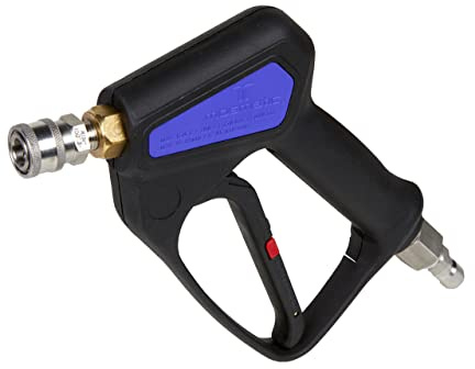 Clean Garage Die Mosmatic Hochdruck-Sprühpistole | Edelstahl-Schwenkgelenk | Schnellanschlüsse installiert | Hochdruckreiniger-Pistole