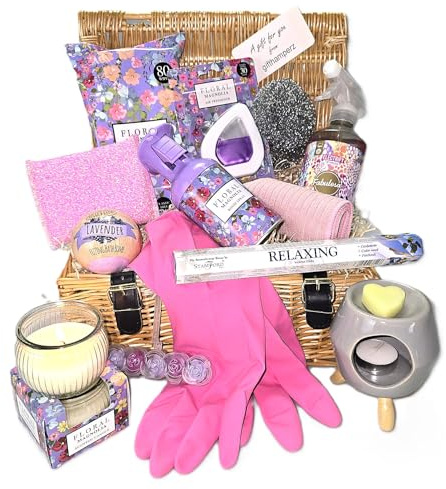 New Home Cleaning Gift Set, Housewarming Cleaning Hamper, New House Essentials Gift for Her, Mum, Friend