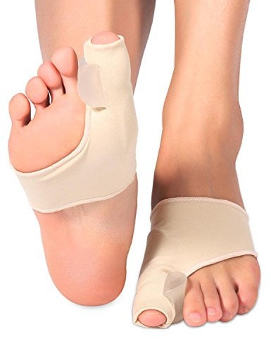 1 Paar Zehen Valgus Bandage, Fußpflege Zehentrage, Korrektur mit Gel Pad Schutz und Zehenkappen, Zehenstreuer Zur Schmerzlinderung