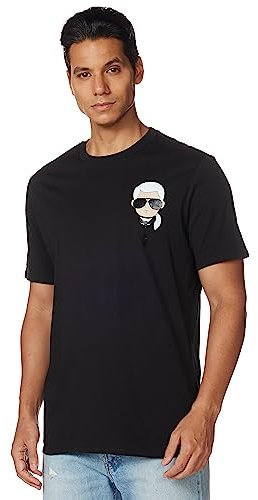 Karl Lagerfeld Paris T- Shirt Classique Karl Caharacter, Noir, S Homme