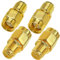 TUOLNK SMA Koax Steckverbinder Kit SMA/RP SMA Stecker auf RP SMA/SMA Buchse RF Koaxialadapter für Funkverlängerungskabel Router SMA Stecker auf Buchse Konverter 4er Pack