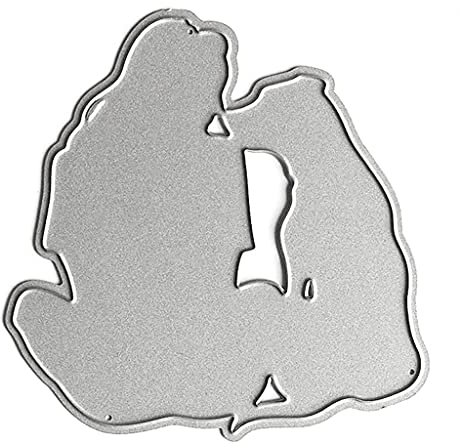 FOLODA Stanzschablone, Frau Hund Metall Stanzformen Schablone Scrapbooking DIY Album Stempel Papier Karte Form Präge Dekoration