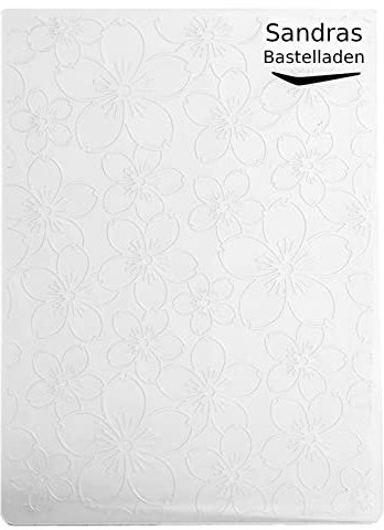 Sandras-Bastelladen Sandras Embossing-Prägefolder/ -Schablone 10,8x15cm Kirschblüten
