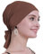 osvyo Bambus Chemo Kopftuch für Frauen mit Haarausfall - Krebspatienten Kopfbedeckung Turban in Versiegelter Verpackung LICHT BRAUN