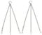 D.A.Y. Republic Two 14 Three Point Heavy Duty Metal Hanging Basket Chains - Heavy Duty Weatherproof Chain for Garden Hanging Flower Baskets (Two Metal Chains)