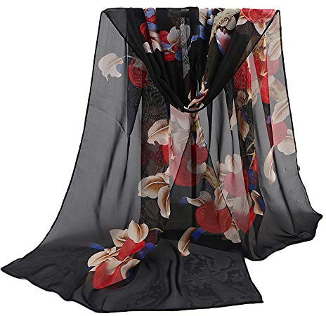 TianWlio Damen Chiffon Schals Lang Bunt Weich Dünne Wraps Schal Streifen Frauen Handtuch Baumwollschal Weicher Strandmode Schal
