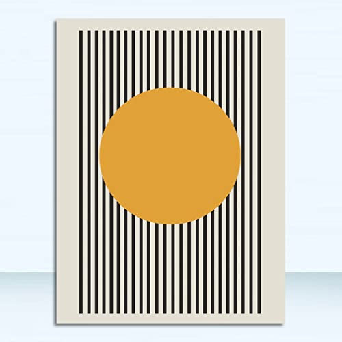 ZONJEE Bauhaus-Ausstellung, einzigartiges geometrisches Poster, minimalistischer Leinwanddruck, abstrakte Malerei, Wandbild for Wohnzimmer, Heimdekoration (Color : A, Size : 60x90cm No Frame)