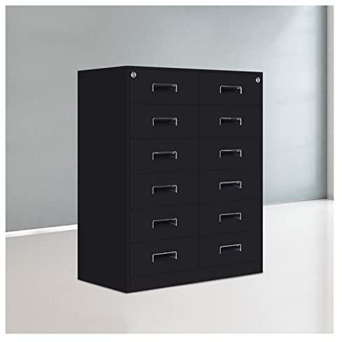 PEVSCO Aktenschrank Großer Aktenschrank Stahl Büroablagerungskabinett Metallschränke Lagerschränke mit Schlössern 5 Arten schwarz Büroschrank (Size : 3)