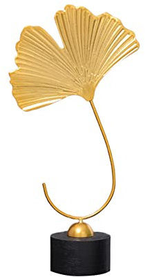 Katutude Ginkgo Blätter aus Metall Modern Dekofigur, Gingko Blatt Skulptur, Schmiedeeisen Desktop Artwork Metall Blätter Deko Für Wohnzimmer Flur Schlafzimmer Desktop Decor