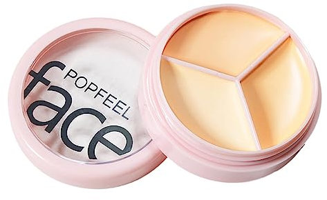 3-Farben-Concealer-Palette,Tri-Color Concealer Make-up | Kontur, Grundierung, Farbkorrektor, wasserfestes, vollständig abdeckendes Concealer-Make-up Ngumms