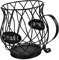 Cabilock 1stk Eiserner Obstkorb Aufbewahrungskorb Für Kaffeebecher Korb Für Kaffeepads Kaffeetasse Und Halter Kaffee-organizer Organizer Für Kaffeekapseln Espresso Eisen Büro Brot Karussell
