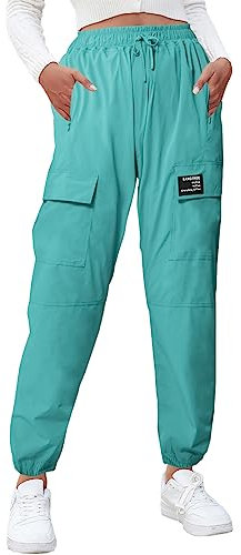 SANGTREE Wasserdichte Outdoor-Cargohose für Mädchen und Damen, Quick Dry-lake Blue, X-Groß
