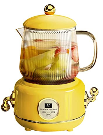 Home Elegant Health Cup | Tazza da Stufato Elettrica Per Tè ai Fiori da Ufficio | Mini Bollitore Elettrico Intelligente Per Acqua Bollente(Giallo)