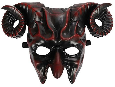 Exingk masqu de bal masqué 3D en corne de bœuf, masque d'horreur pour Halloween, cosplay et bal masqué homme et femme
