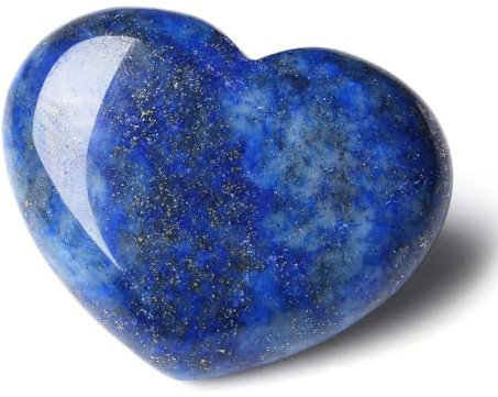 XIANNVXI Cristal en Forme de Coeur Pierres Lapis Lazuli Cristaux de Guérison Naturels Pierre d'Inquiétude Polie pour la Maison, Méditation, Cadeau d'Anniversaire