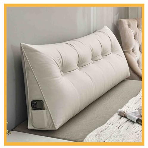YSZBD Schienale per Divano Letto Testiera Cuscino Lombare Triangolare Cuscino Schienale Letto e Divano Cuneo da Lettura Cuscinetto di Supporto Rimovibile (3,60x50x20cm)