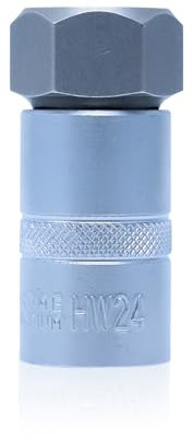 CCLIFE Douille Hexagonale de 1/2 24 mm CR-V Acier S2 Pour Clé à Douille 1 PCS HW24