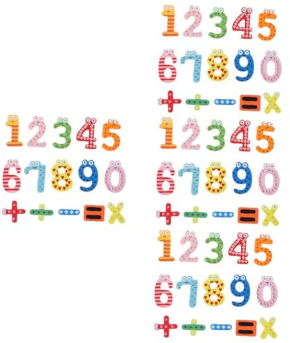 Alipis 60 Pcs Digital Fridge Magnets Toddler Toys Number Magnets for Toddlers Toys for Toddlers Magnets Fridge Infant Alphabet Letter and Number Magnets Child Wooden Whiteboard