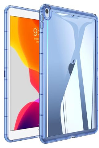 BARALARIQIU Coque pour iPad Air 3 10,5 pouces Antichoc Mince Souple Souple Silicone Transparent Housse de Protection Bleu