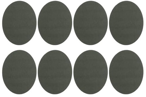 PATIKIL Iron-on Patches, 8 Pack Velvet Elbow Knee Patches Oval Repair Patches Kit for Clothing Sweater Pants Shirts Jackets Mending and Decorating, Grey