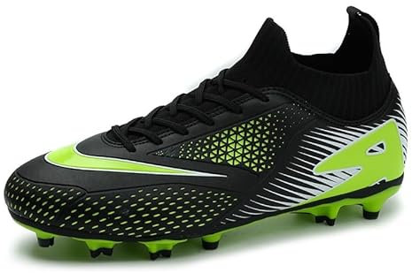 Bolognifi Low-Top-Fußballschuhe for Herren, Performance-Stollen for festen Boden, perfekt for Gras und Kunstrasen, Bequeme Passform(Black,42 EU)