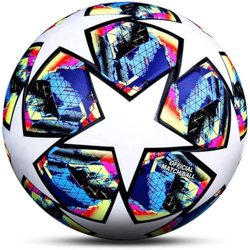 Soccer Ball for Size 5, Leather Ball Soccer Goalball Suitable for Youth and Adult Match Training, Professional World Cup Training Soccer Ball, B