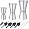 FYOBOT 1 Set Cocktail Tasses à Mesurer Tasses à Mesurer Bar Mesurer 3/4/5Cl Jigger avec Échelle Intérieure Double Tasses à Mesurer
