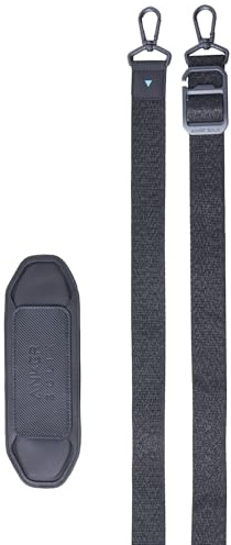 Anker SOLIX Verstellbarer Gurt, kompatibel mit C300 DC und C300 Tragbaren Powerstations, festes weiches Nylon, gepolsterter rutschfester Sitz mit Metallschwenkhaken, PU-Schulterpolster, in Schwarz