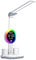 LOVIVER LED-Schreibtischlampe, Leselampe, praktisch, mit Uhr, Datum, Temperatur, helle, zweiköpfige Tischlampe für das Lesen im College, Uhr