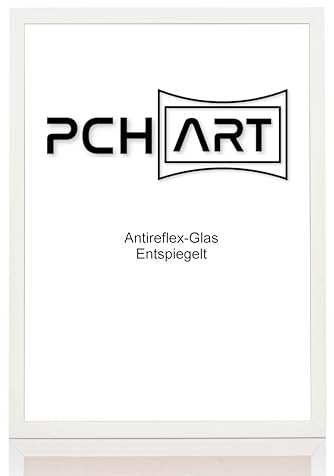 PCH[art] Bilderrahmen 'New Malmø - Anti-Reflex' | Farbe: Weiß | Größe: 90x120 | eleganter Frame für Ihre Fotos und Motive