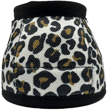 Hufglocken für Pferde Gelb Leopard – robuster Schutz mit Klettverschluss, gepolsterter Rand und ergonomischem Design (LEOPARDATO, COB)