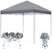 HENGMEI Pavillon 3x3m Partyzelt Metall Faltpavillon Faltbar Gartenpavillon Wasserdicht Stabil Gartenzelt Pergola für Party, Marktstand, Garten Outdoor Camping, Grau