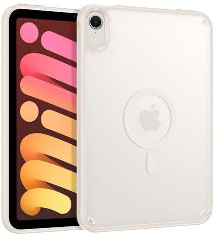 Telaso for iPad Mini 7 Case (A17 Pro, 2024 Model, 7th Generation) / Mini 6 Case (6th Generation, 2021), Magnetic Slim Matte Skin-Friendly Touch Tablet Cover for iPad mini 7/6 8.3'', Stone (Starlight)