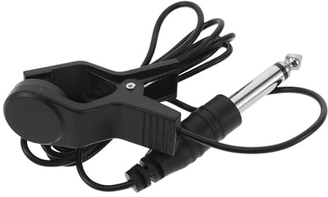 JEWEDECO Clip On Tonabnehmermikrofon für Violine und Mandoline Abs und Bronze Material Schwarz Universelle Kompatibilität Präzise Stimmfunktion Zubehör für Akustische Saiteninstrumente