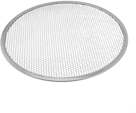 Teglia da forno per pizza con rete in alluminio con finitura anodizzata, supporta anche il trasferimento di calore e una facile manipolazione degli alimenti (33 cm)