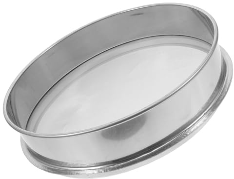 Colador de Malla de Acero Inoxidable Redondo para Esmalte 20cm | Colador Acero Inoxidable, Cedazo para Ceramica Malla Fina, Uso Industrial y Artesanal Barro