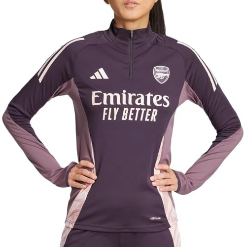 Arsenal Felpa Training 1/4 zip Prugna Donna Adidas 24/25, viola., L