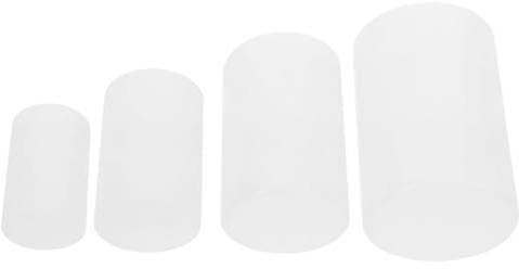 MOKKHNB Moules à Bougies Cylindriques en Silicone, Lot de 4 Tailles 30/40/50/60 Mm, Moules Polyvalents pour Cire, Résine et Plâtre, Démoulage Facile pour Loisirs Créatifs et Fabrication