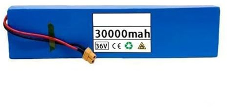 36V 30AH 10S3P Batteria Per Bicicletta Elettrica Batteria Di Ricambio Per Monopattino Elettrico Scheda Di Protezione Integrata Batteria Ricaricabile Per Monopattino A Due Ruote XT30+JST