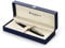 Waterman Carène Black Sea Kugelschreiber | hochglänzend Schwarz mit Clip aus 23-karätigem Gold | mittlere Schreibspitze | blaue Tinte | Geschenkbox