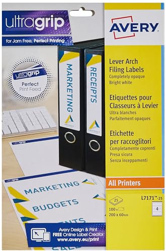 Avery Aktenordner-Etiketten für Laserdrucker