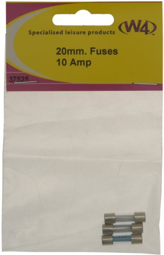 W4 10 Amp Fuses (Pack of 3) - Silver, 20x5mm
