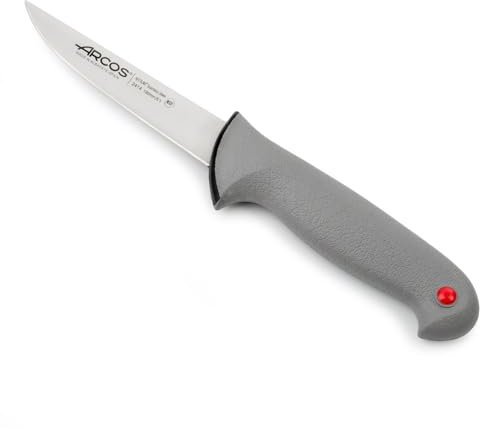Arcos Couteau de Boucher Professionnel - Lame Acier Inoxydable 13 cm - Manche Ergonomique Antidérapant - Idéal pour Viande - Série Colour Prof
