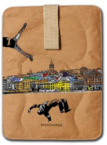 Papernomad JU-ZAT Zattere Print Schutzhülle für Apple iPad (beschreibbar, ökologisch, nachhaltig) BEDRUCKT braun