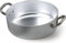 Agnelli ALMA10655 Cacerola Baja con 2 Asas en Acero, Aluminio Profesional 3 mm, 55 cm