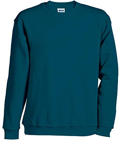JN040 Round Sweat Heavy Sweatshirt Rundhals Pullover Übergröße, Farbe:Petrol;Größen:5XL