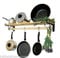 IRONMONGERY WORLD® Traditional Country Kitchen Shelf Pot PAN Rack Holder Hanger with CAST Iron Ends (0.9M/ 3 Foot)