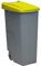 Denox DEN034 Contenedor Reciclo 110 litros Cerrado, Amarillo, 420x570x880 mm